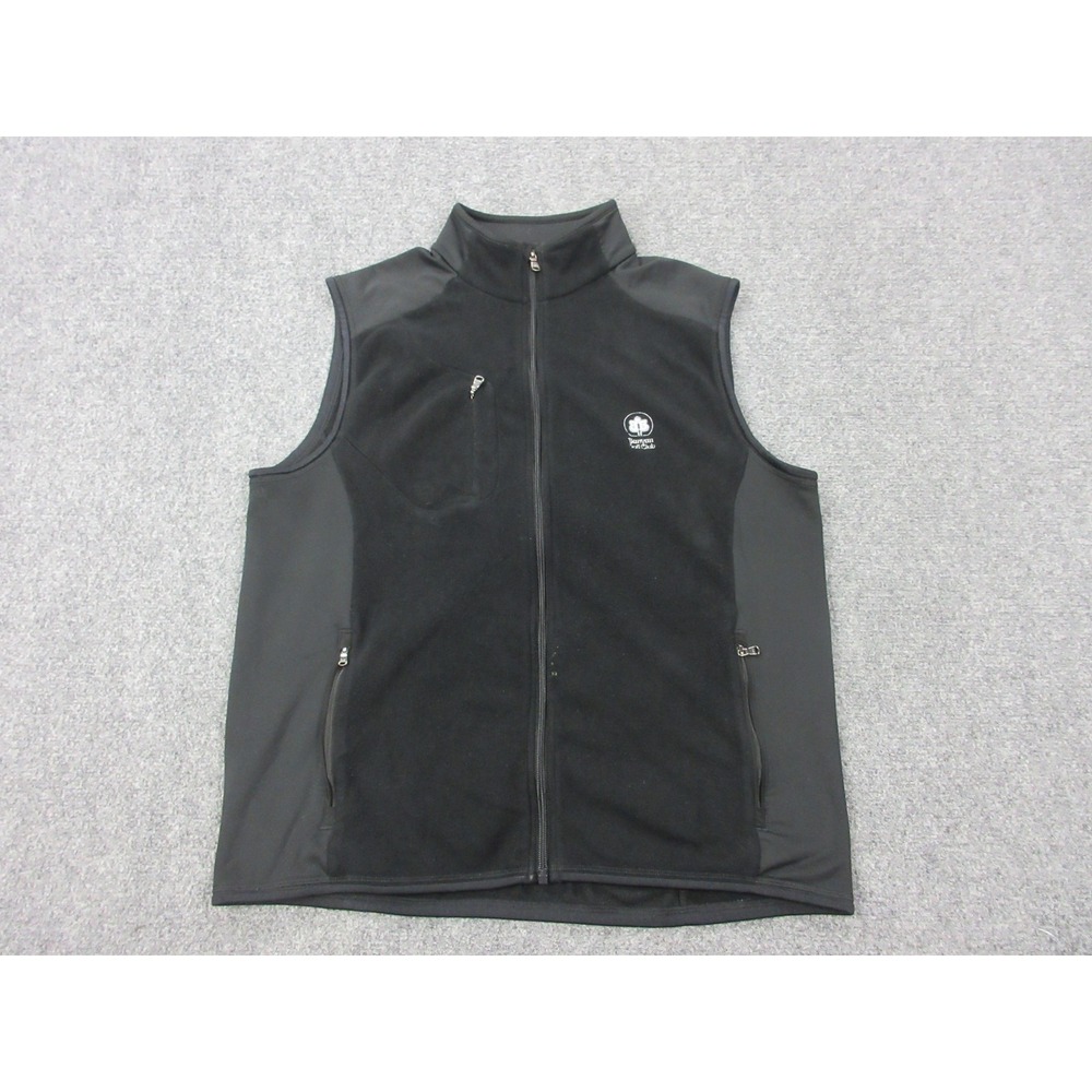 RLX Ralph Lauren Vest Mens Large Black Fleece Softshell Golf Banyan Full Zip